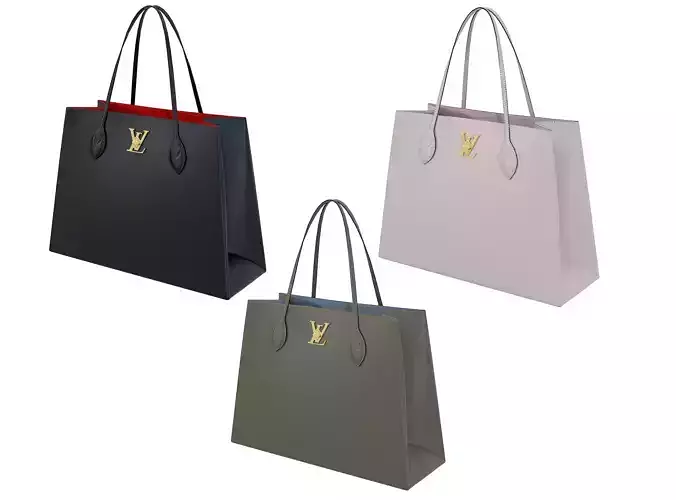 Louis Vuitton Lockme Shopper Bag 3D Model Collection