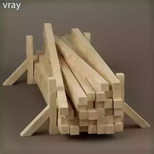Stack wood materials 03