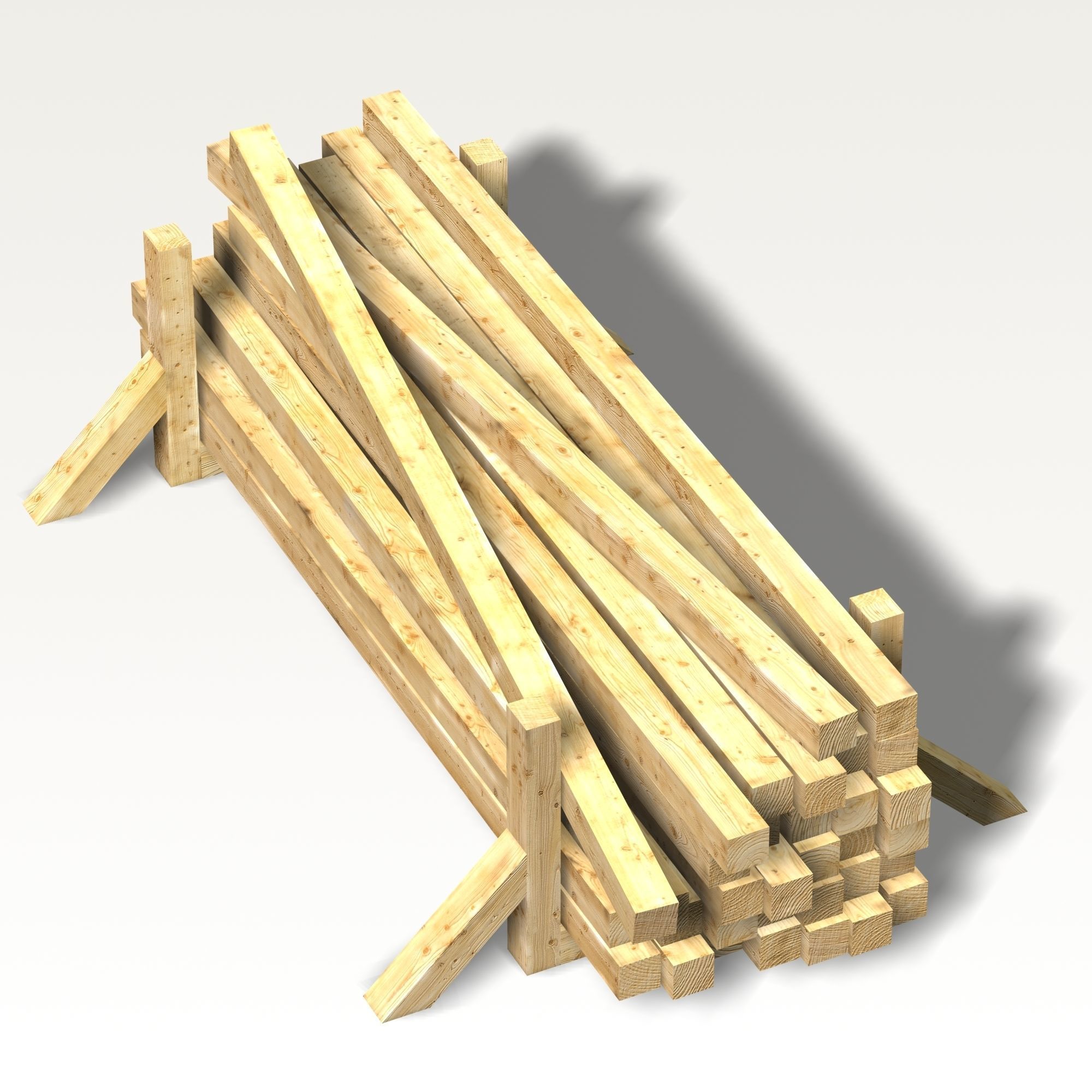Stack wood materials 03 3D model_11