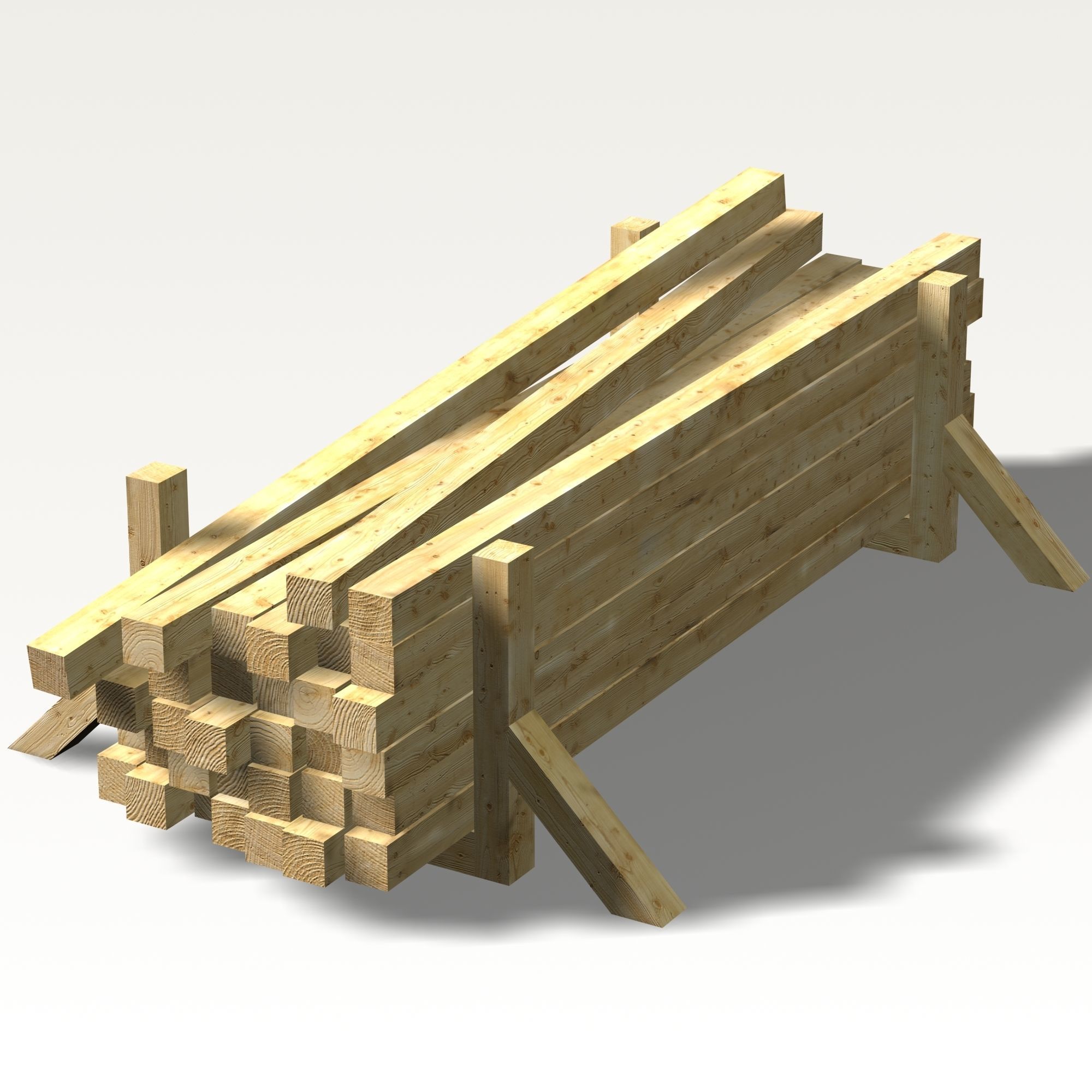 Stack wood materials 03 3D model_13