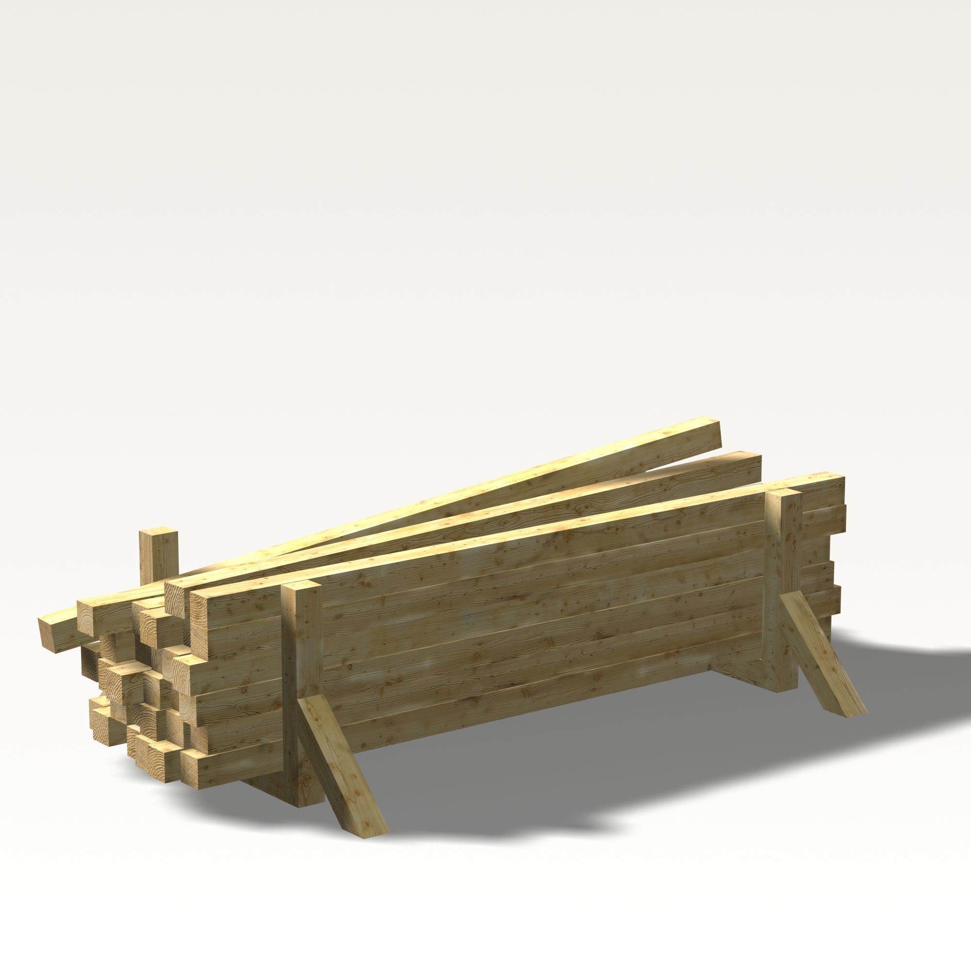 Stack wood materials 03 3D model_10
