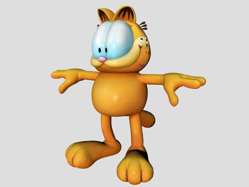 Garfield Low-poly 3D model_2