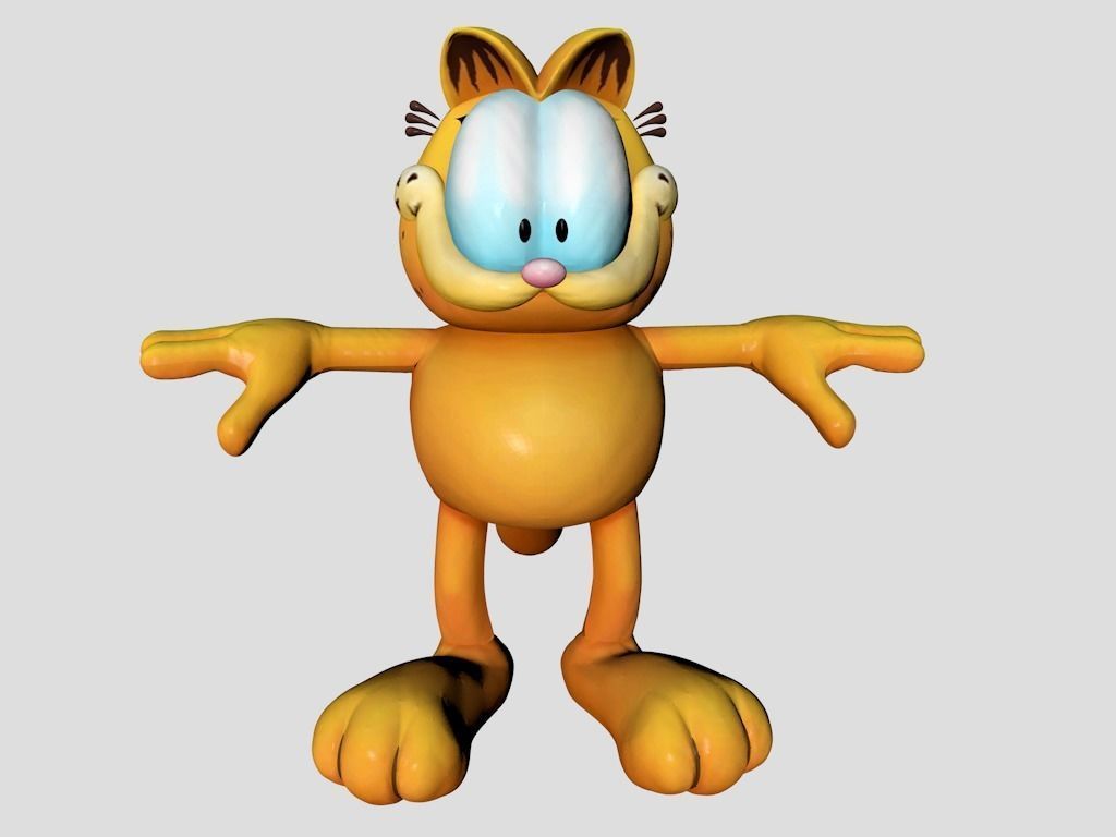 Garfield Low-poly 3D model_1
