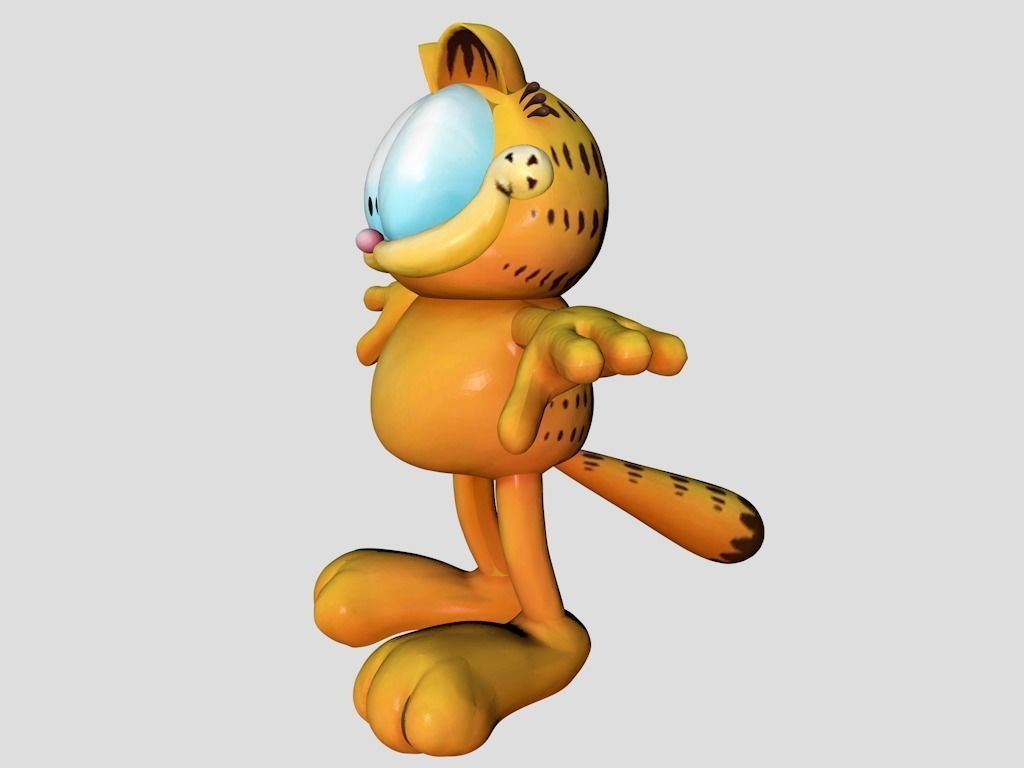 Garfield Low-poly 3D model_3