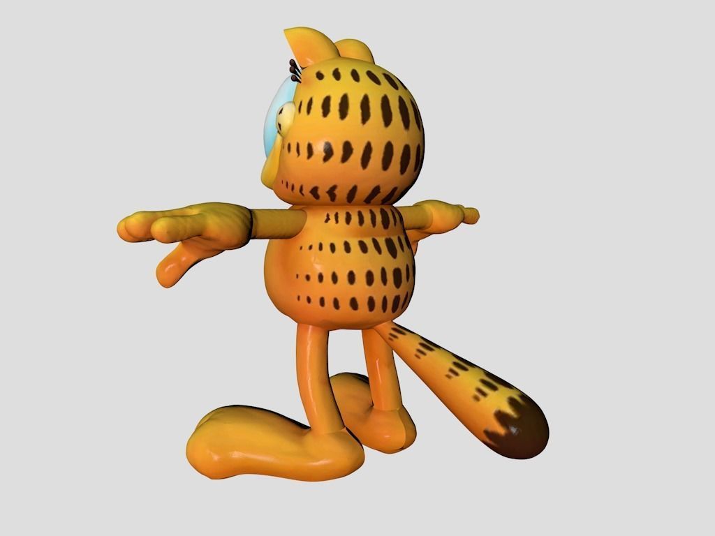 Garfield Low-poly 3D model_4