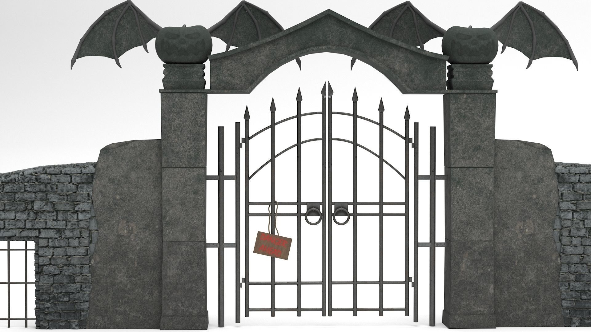 Halloween Gate 3D model_2