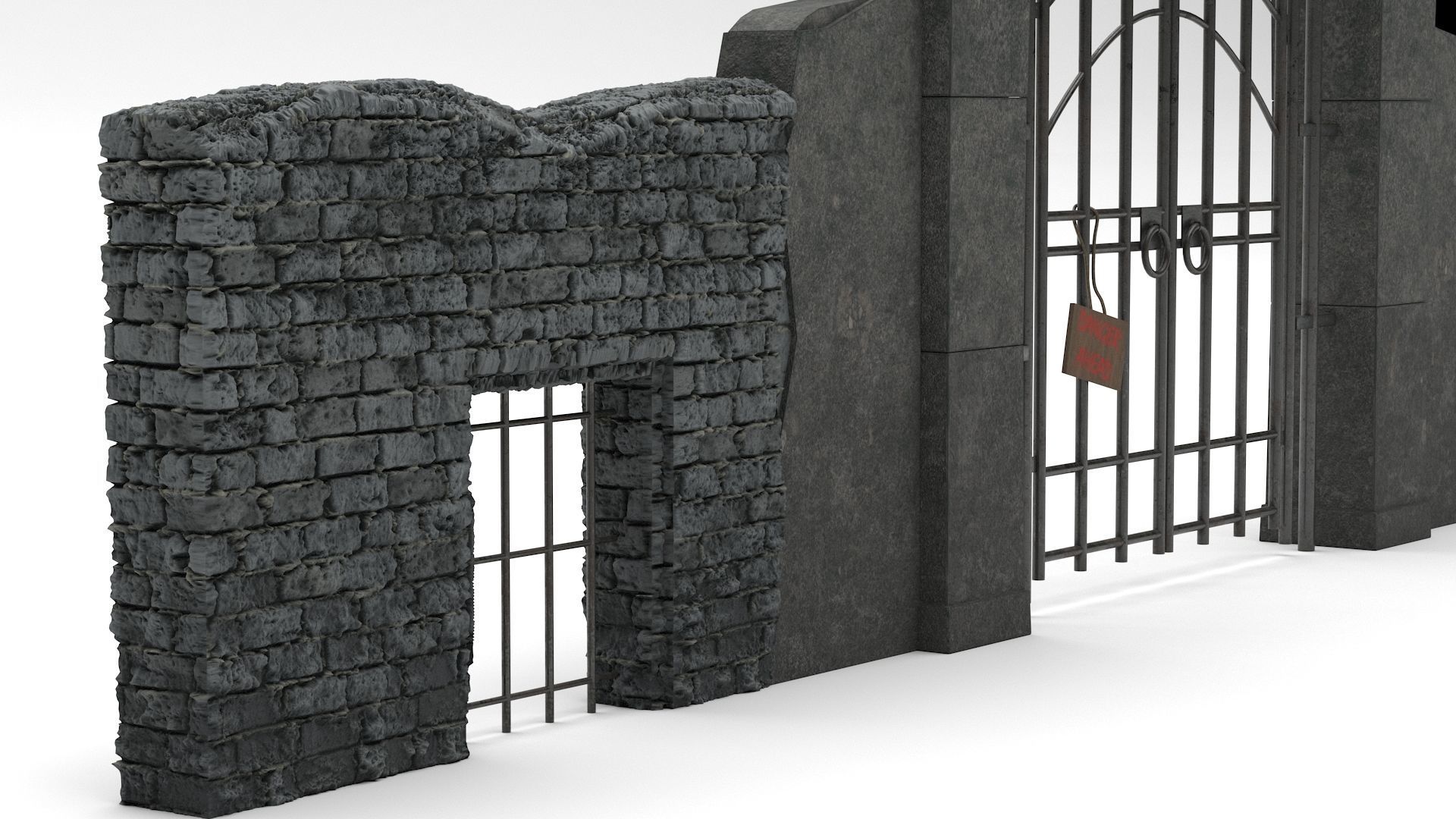 Halloween Gate 3D model_1