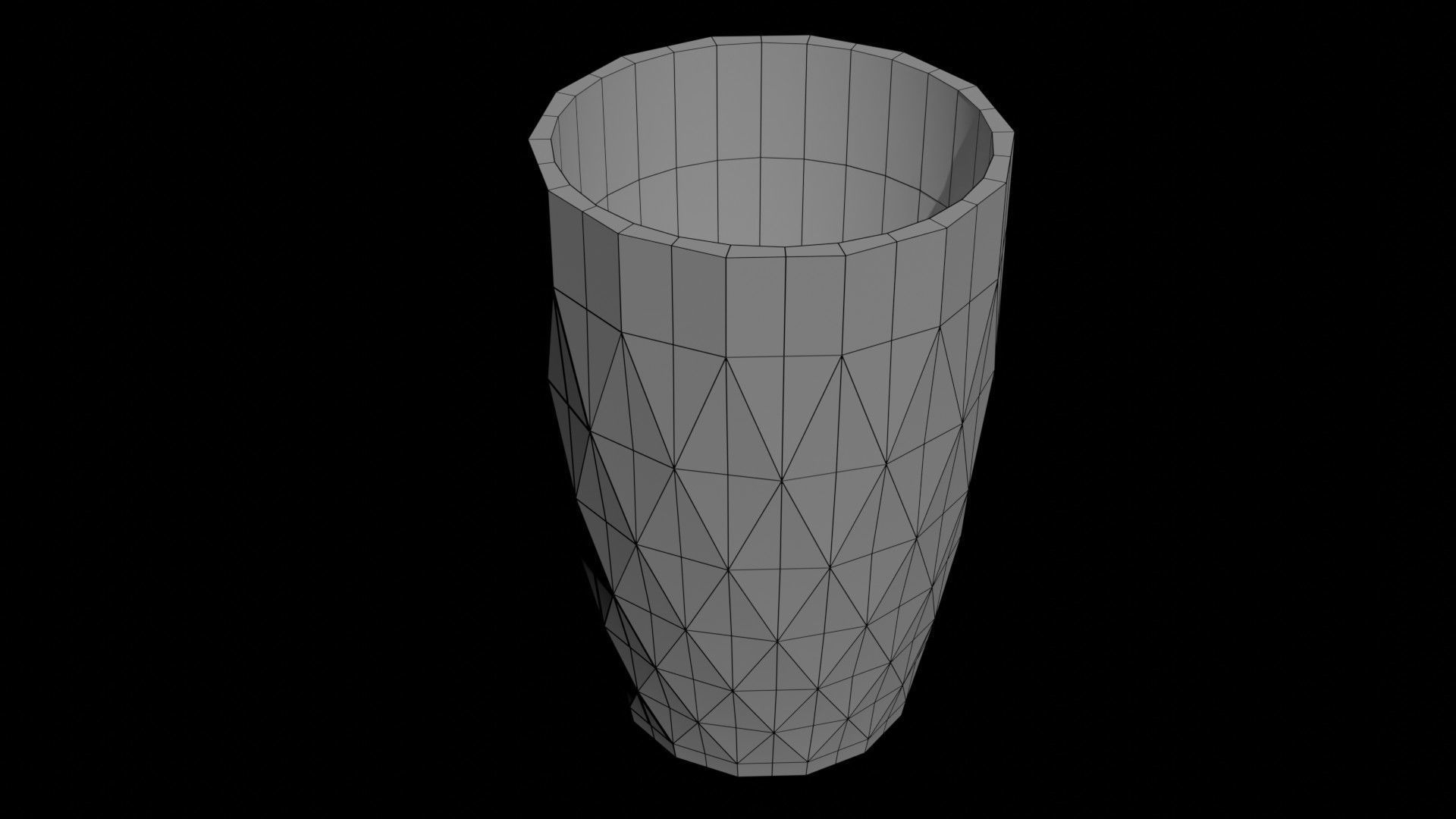 Glass II Faceted LP Lowpoly Low-poly 3D model_14