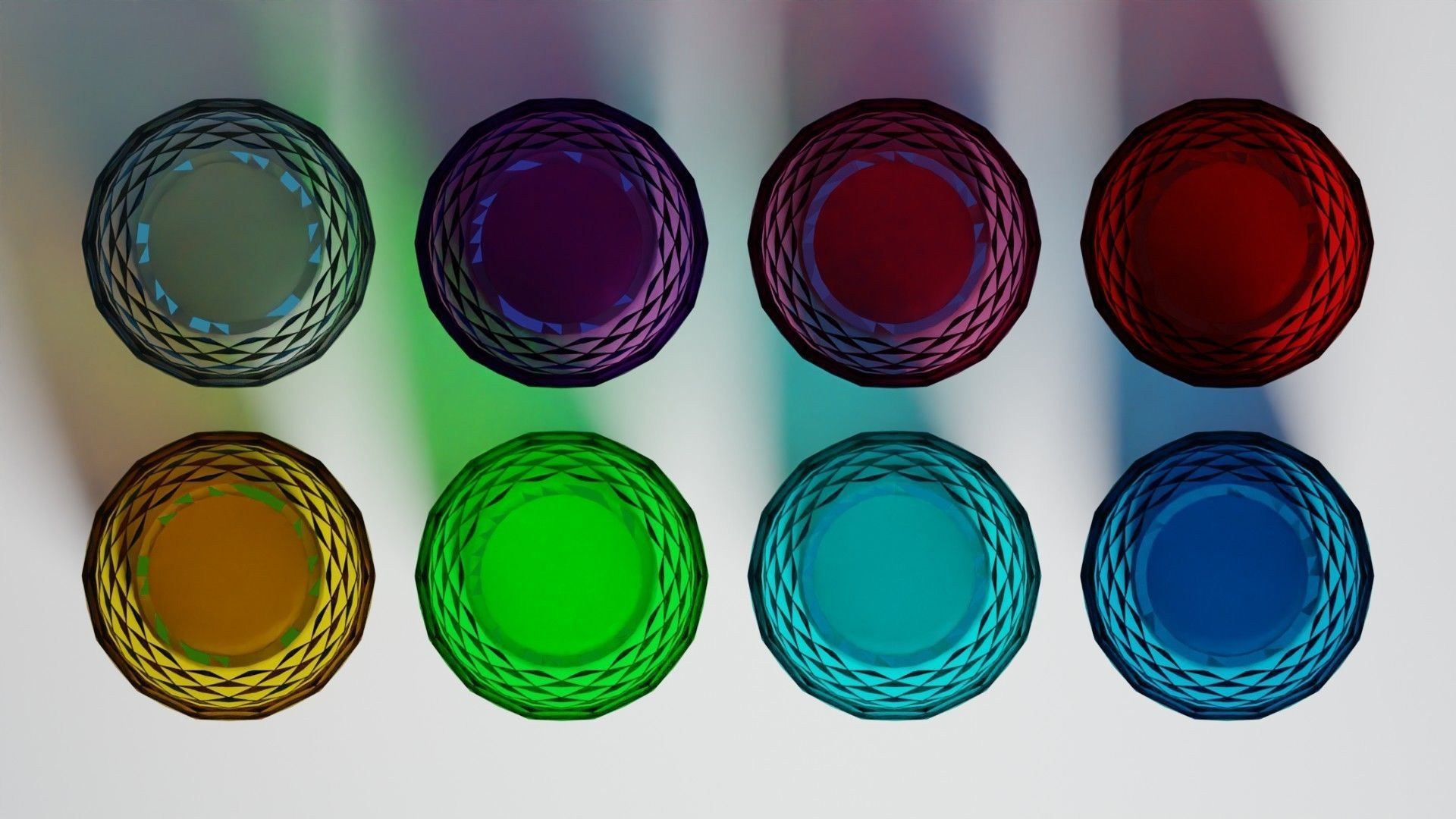 Glass II Faceted LP Lowpoly Low-poly 3D model_8