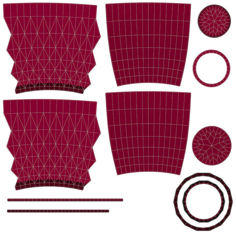 Glass II Faceted LP Lowpoly Low-poly 3D model_13