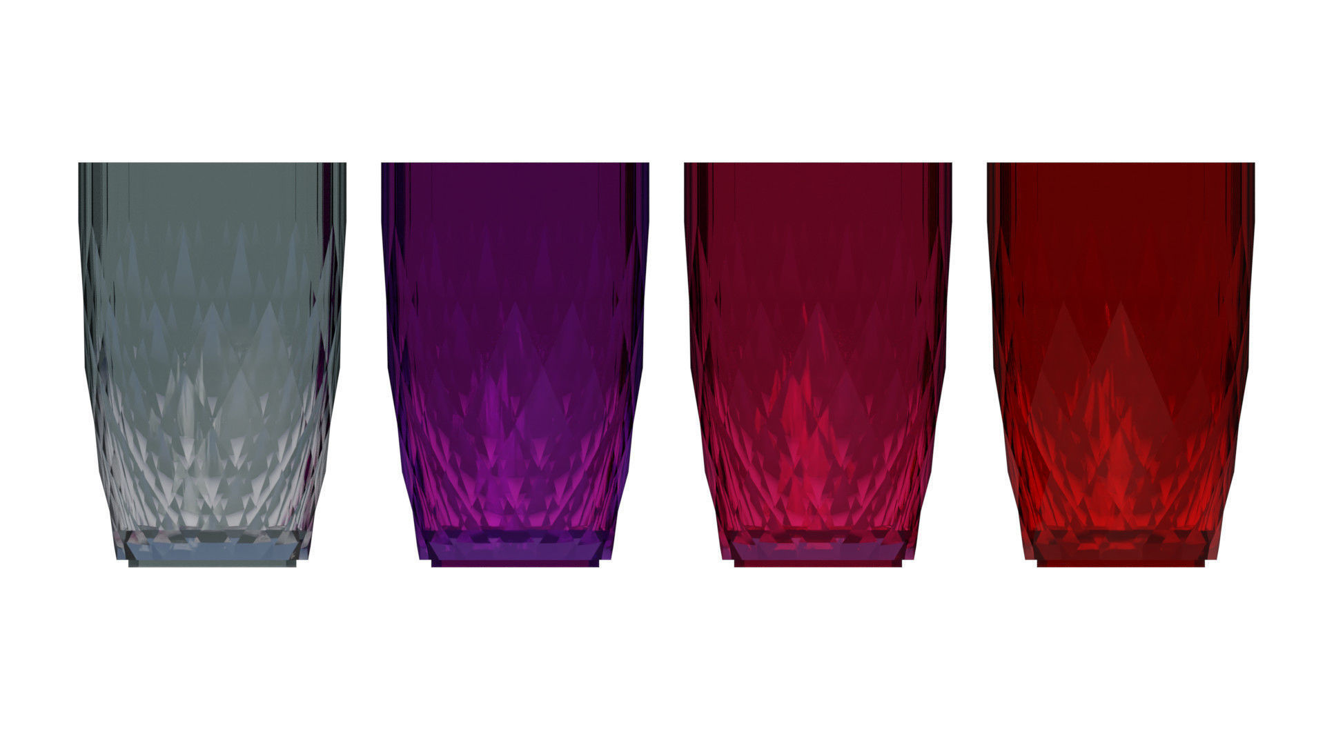 Glass II Faceted LP Lowpoly Low-poly 3D model_11