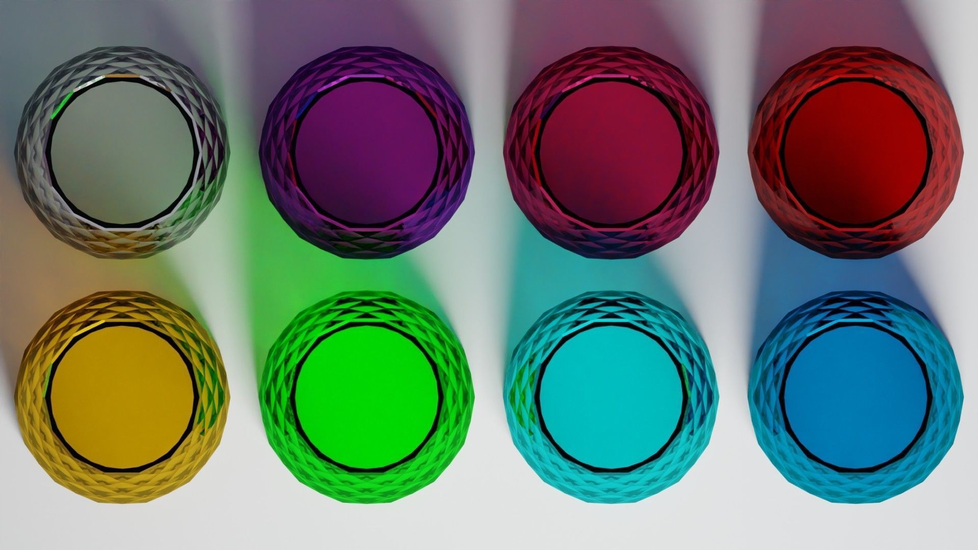 Glass II Faceted LP Lowpoly Low-poly 3D model_10