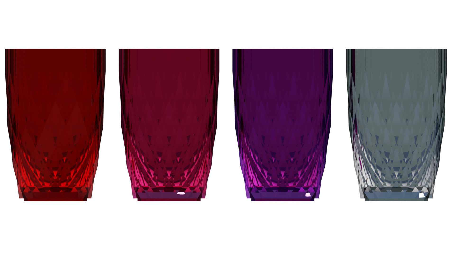 Glass II Faceted LP Lowpoly Low-poly 3D model_12