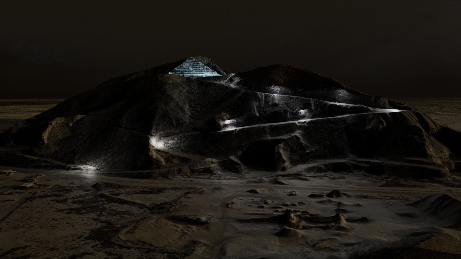Pyramid Quarry Landscape 3D model_3