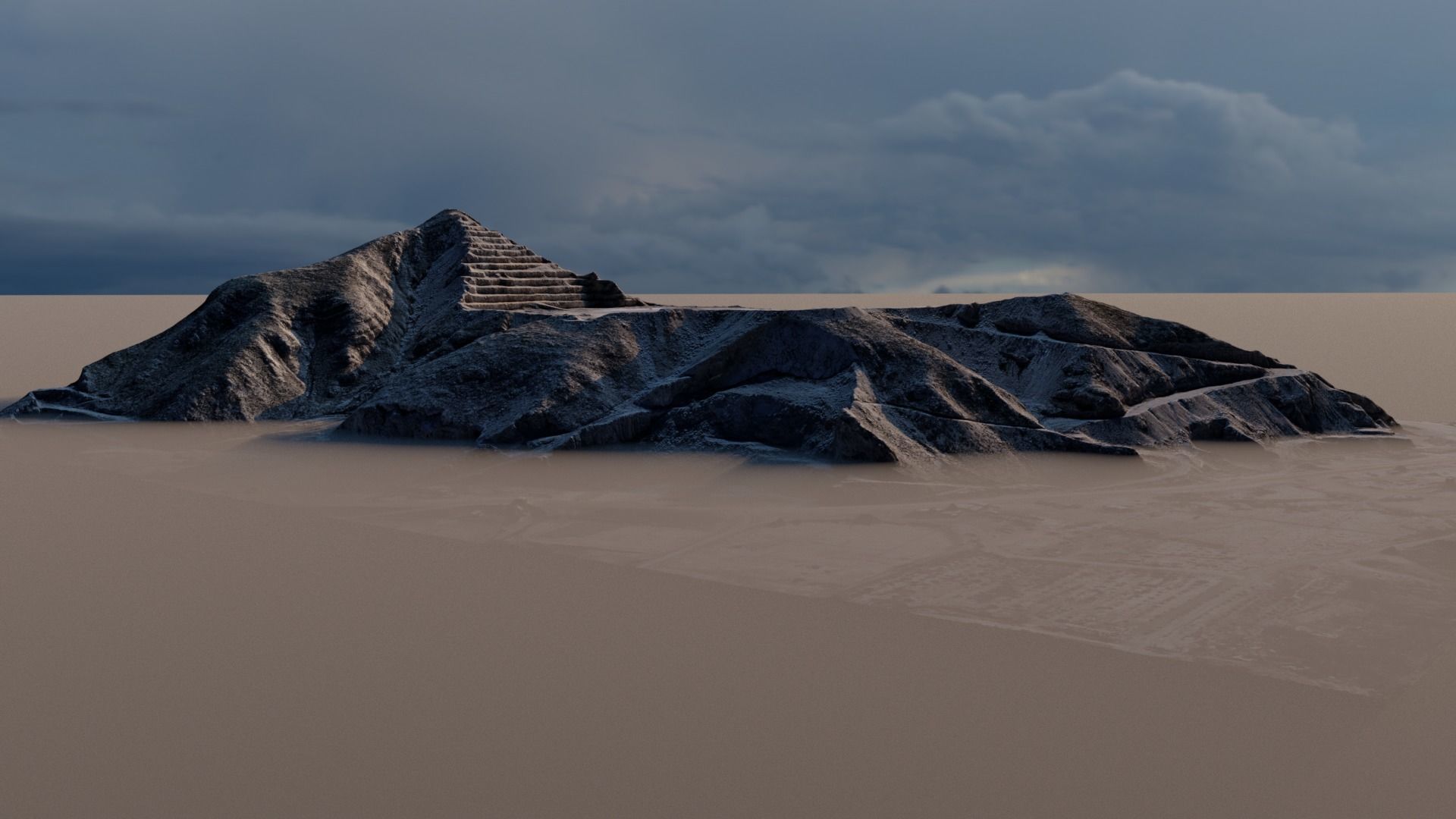Pyramid Quarry Landscape 3D model_24