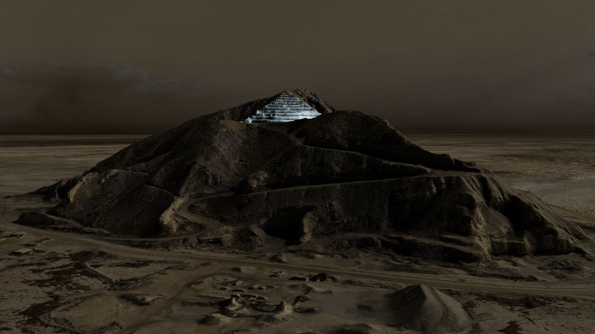 Pyramid Quarry Landscape 3D model_5