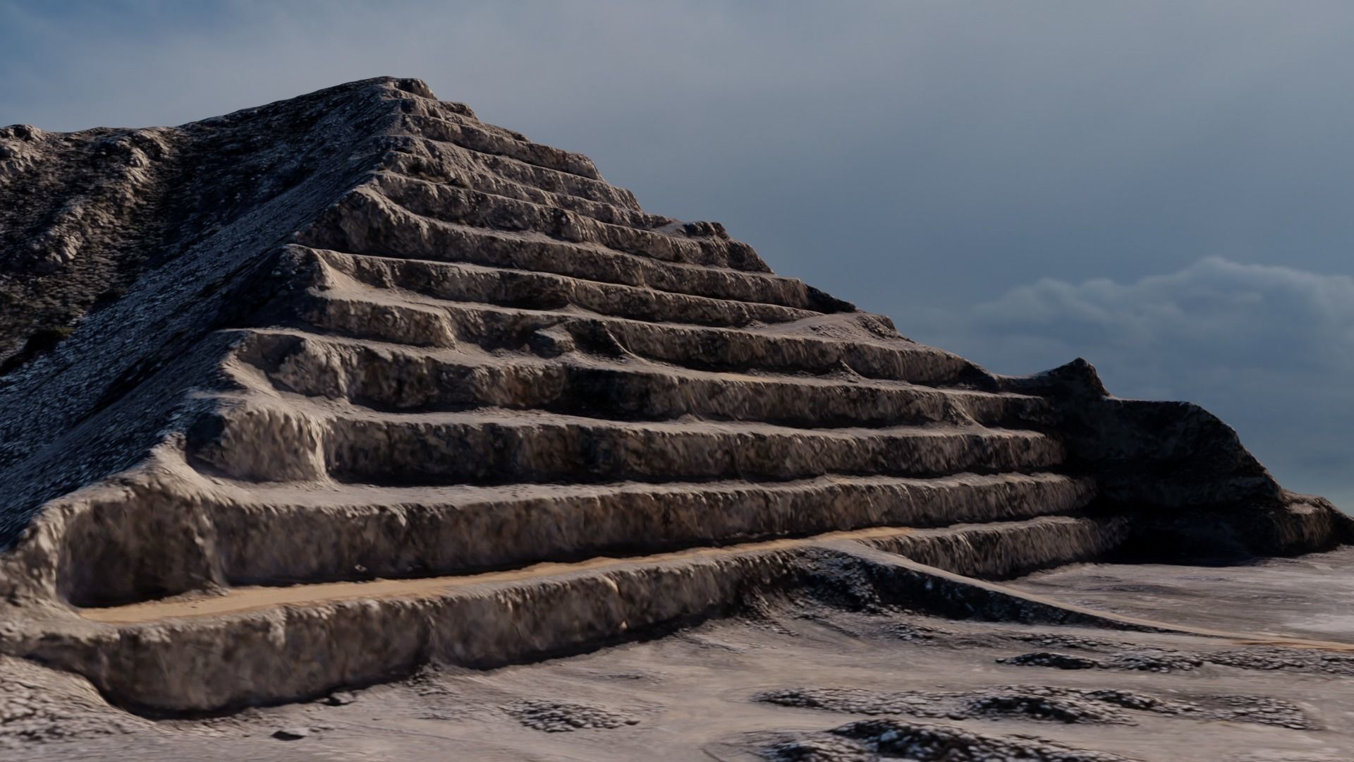 Pyramid Quarry Landscape 3D model_7
