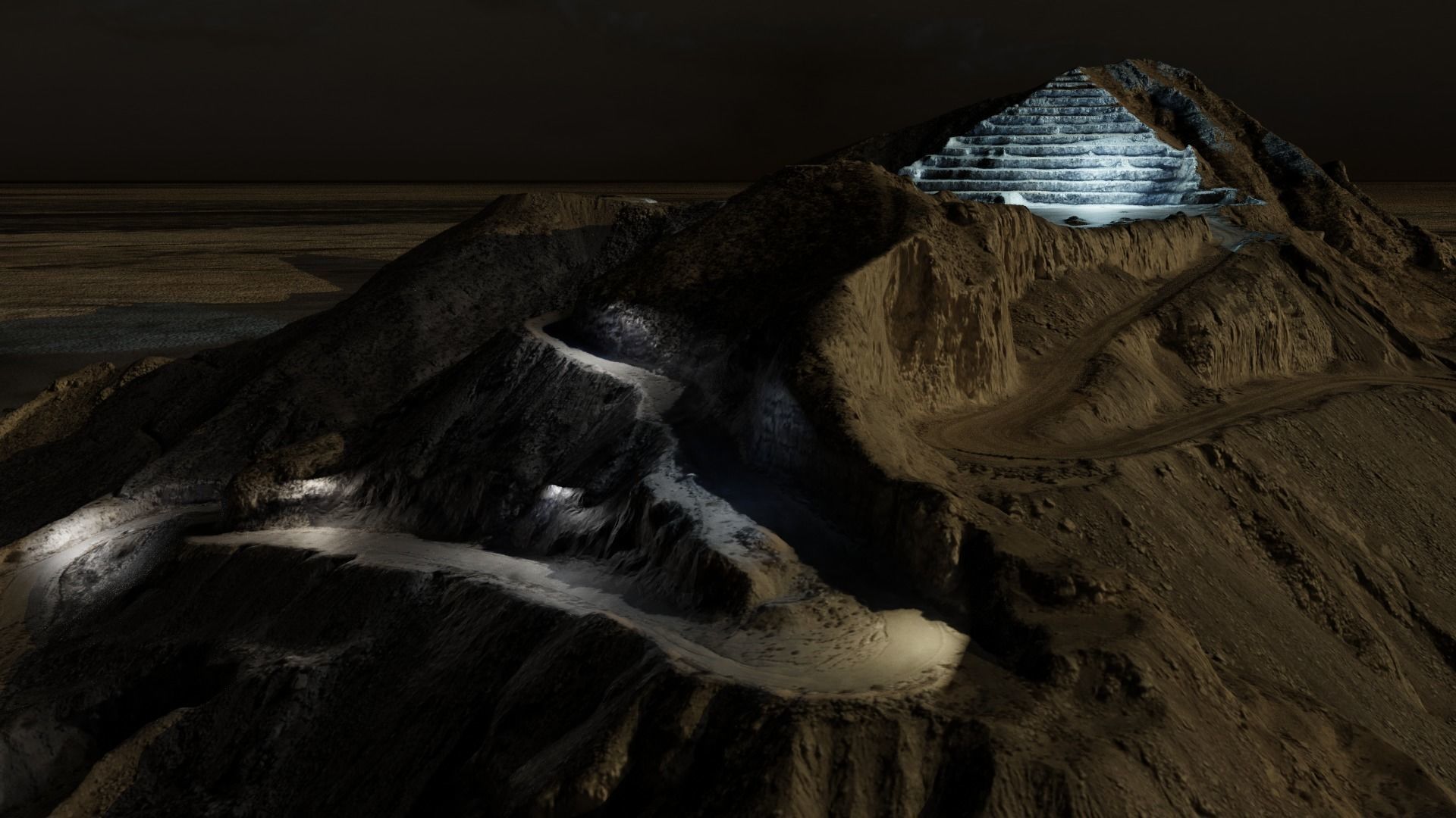 Pyramid Quarry Landscape 3D model_2