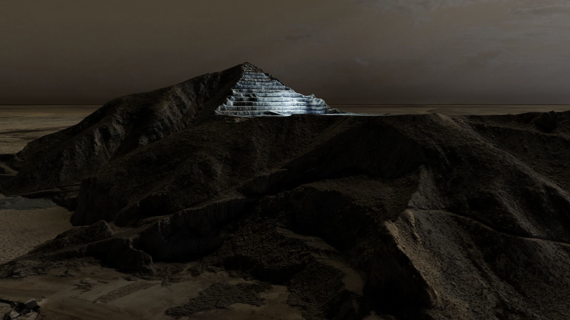Pyramid Quarry Landscape 3D model_6