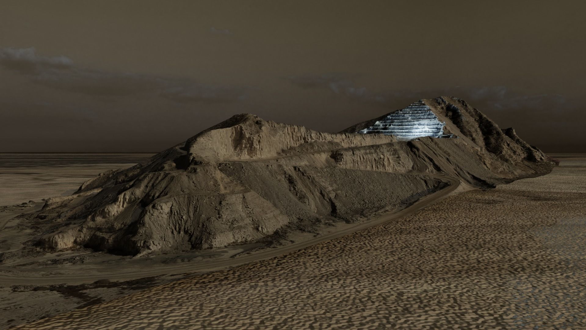 Pyramid Quarry Landscape 3D model_4