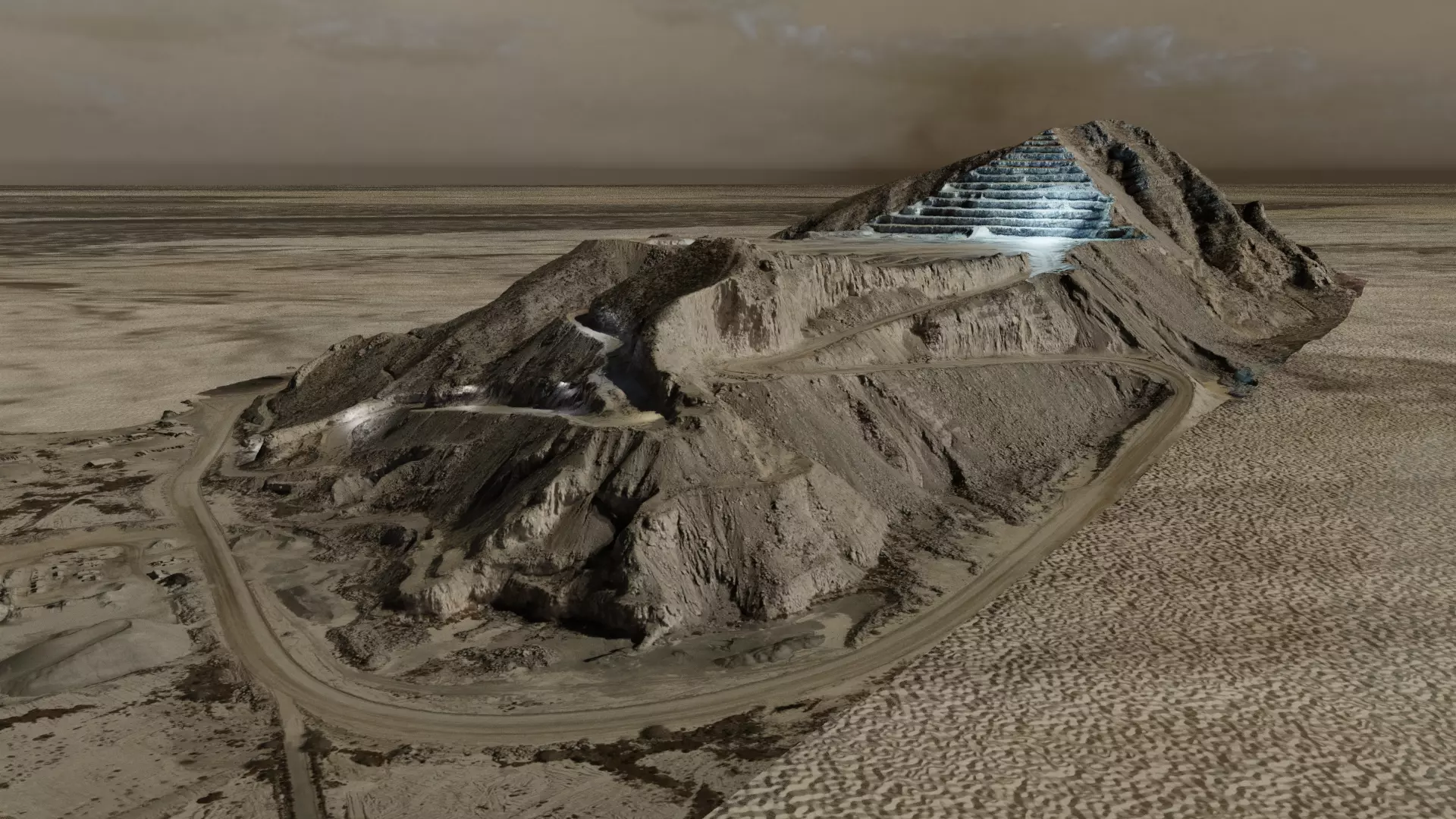 Pyramid Quarry Landscape 3D model_0