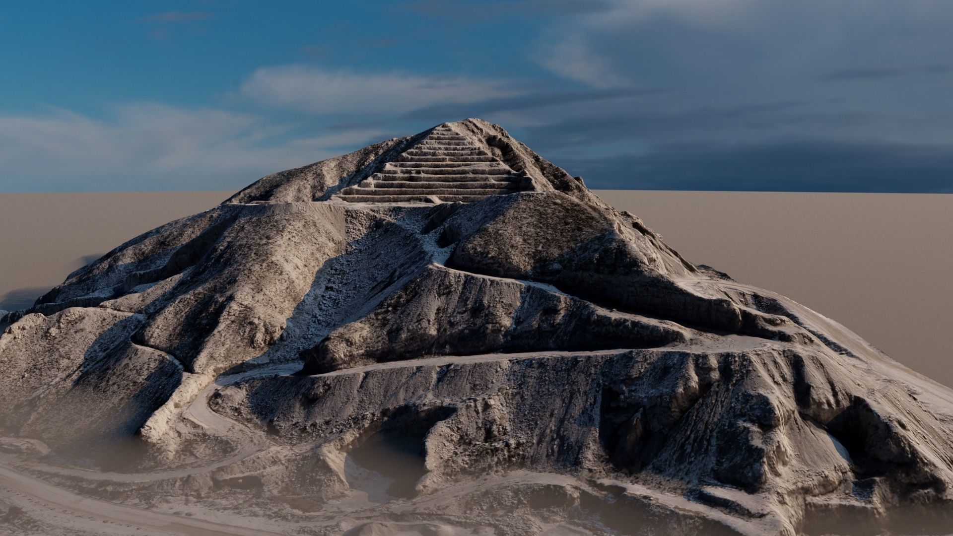 Pyramid Quarry Landscape 3D model_25