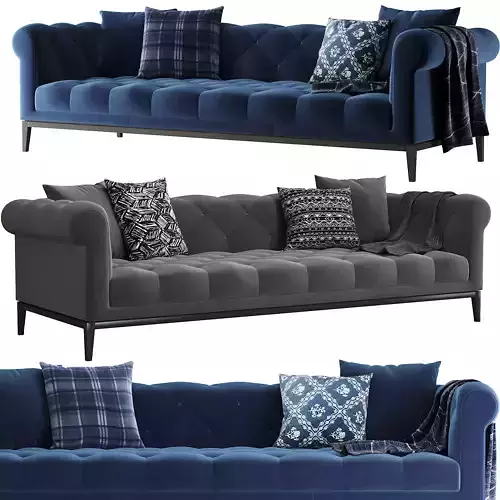 RH  Italia Chesterfield sofa with tufted