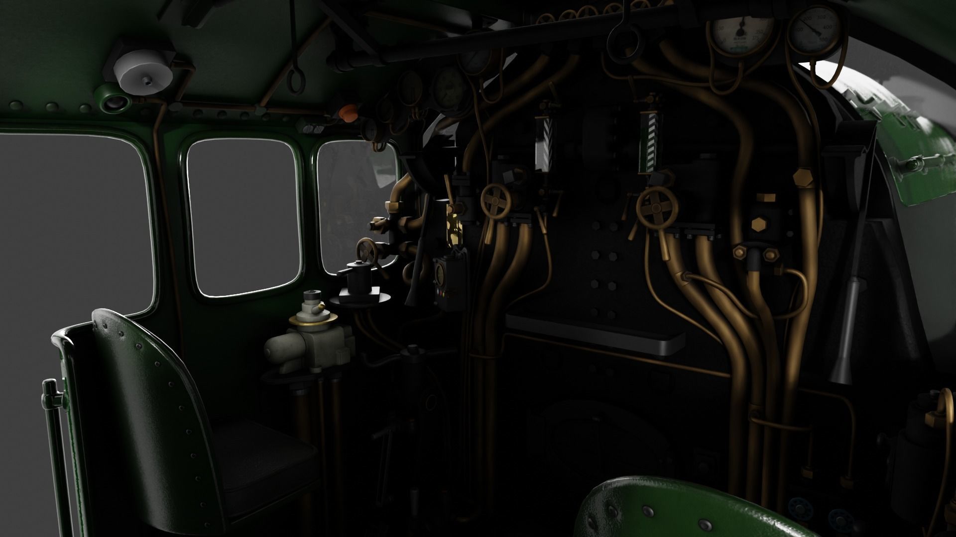 Flying Scotsman steam train 3D model_6