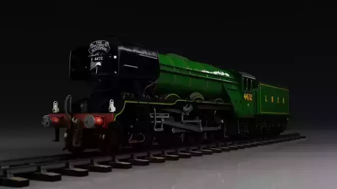 Flying Scotsman steam train 3D model