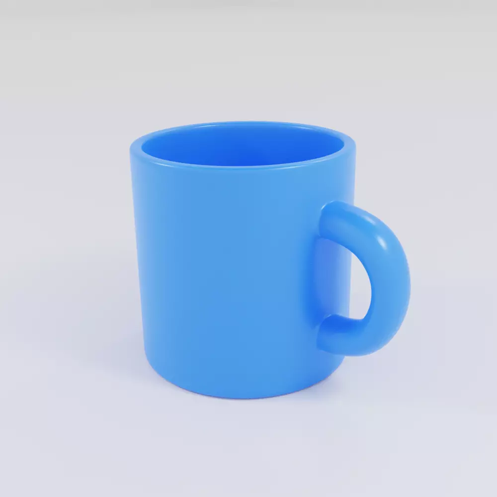 Cup HIGH-POLY coffee mug Low-poly 3D model_0