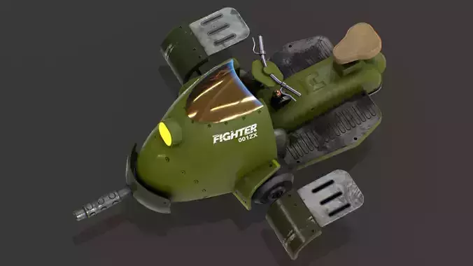 Sci Fi Space Hover Scooter Low-poly 3D model