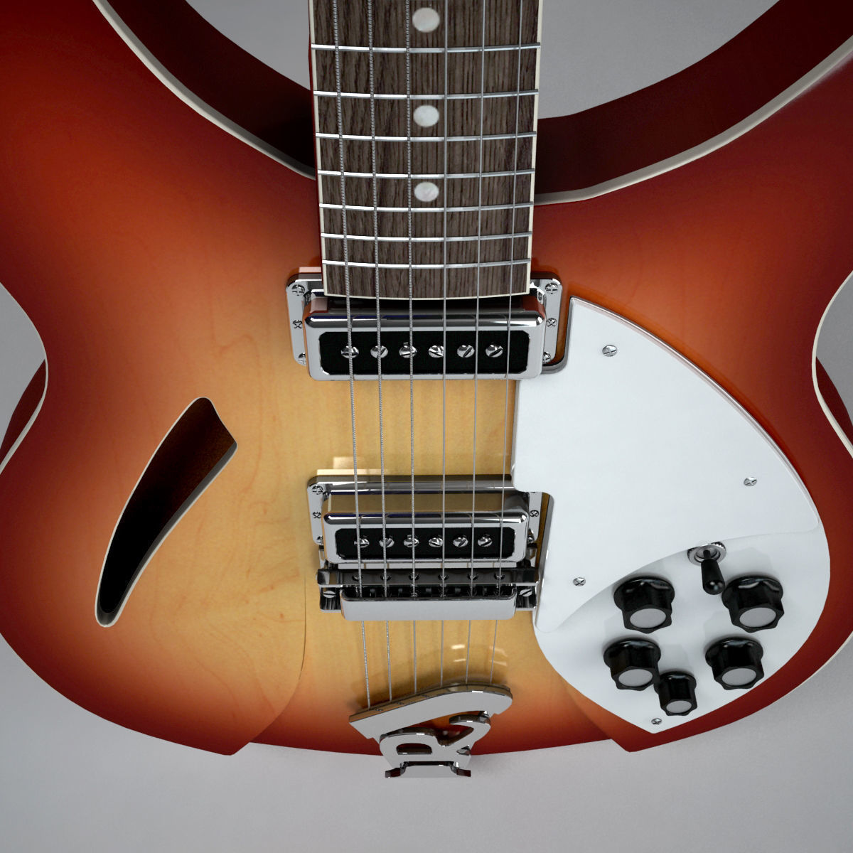 Rickenbacker Guitar 330 3D model_6