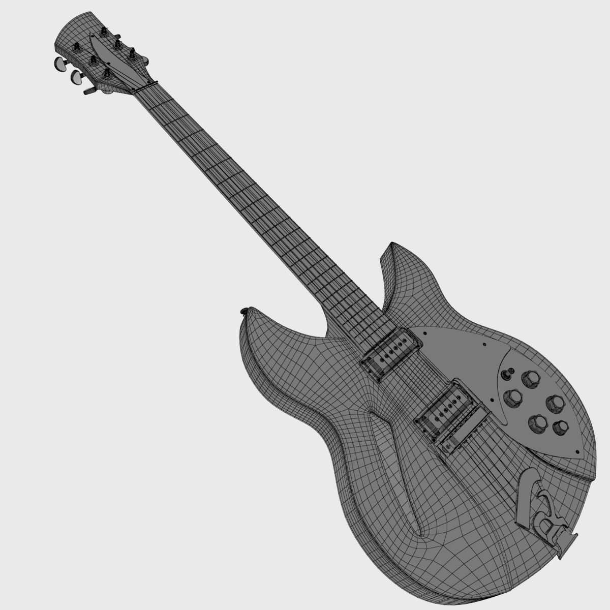 Rickenbacker Guitar 330 3D model_7