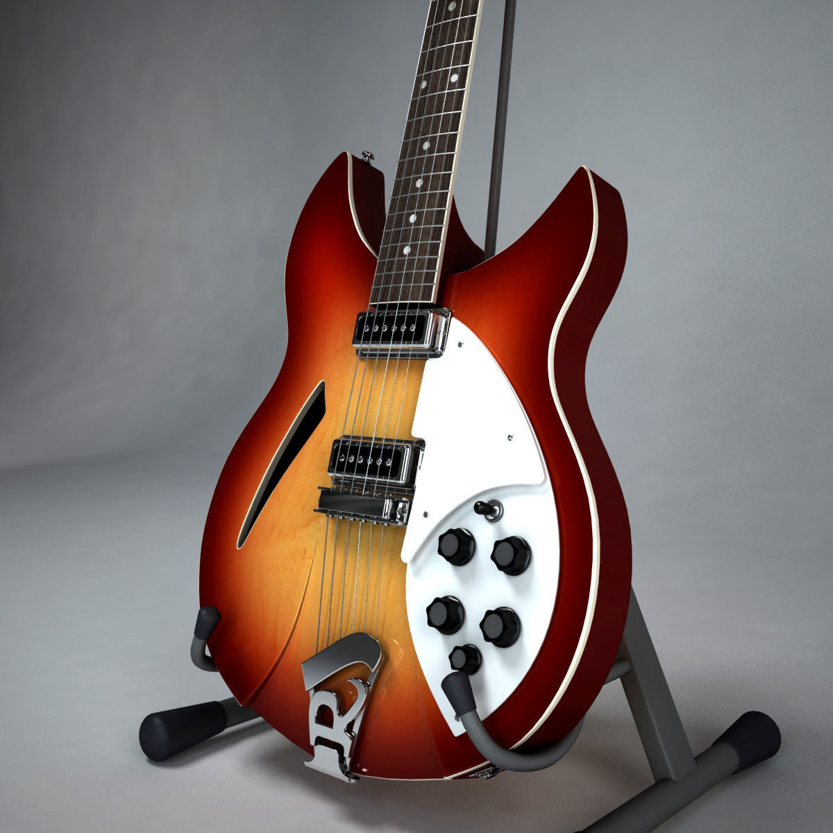 Rickenbacker Guitar 330 3D model_5