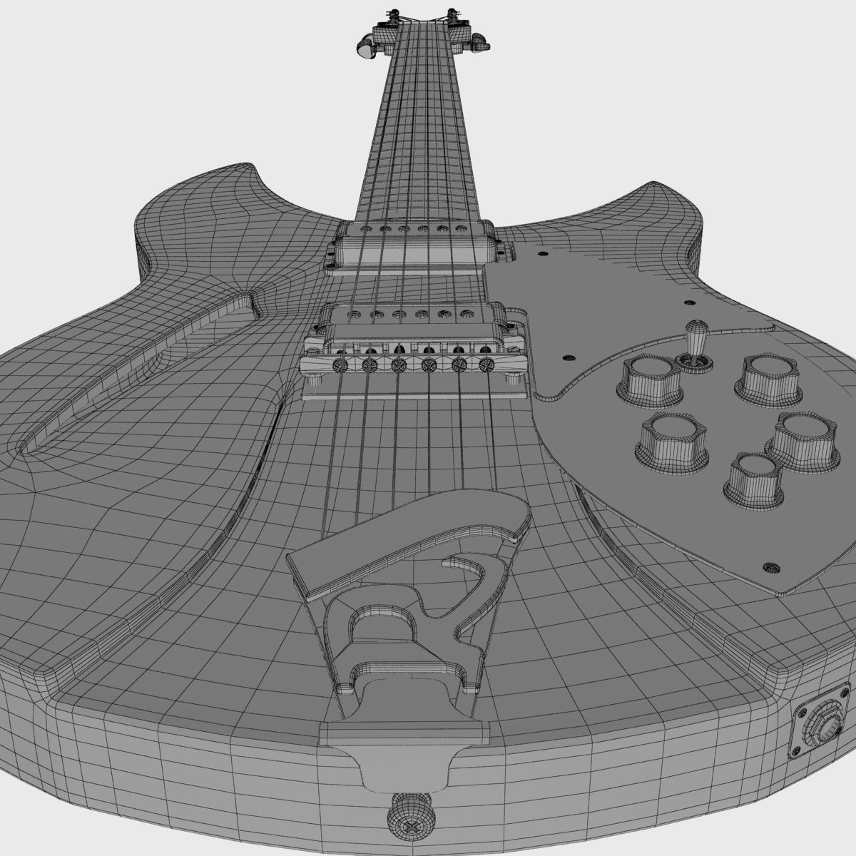 Rickenbacker Guitar 330 3D model_9