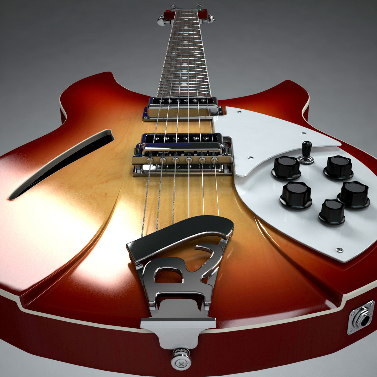 Rickenbacker Guitar 330 3D model_2