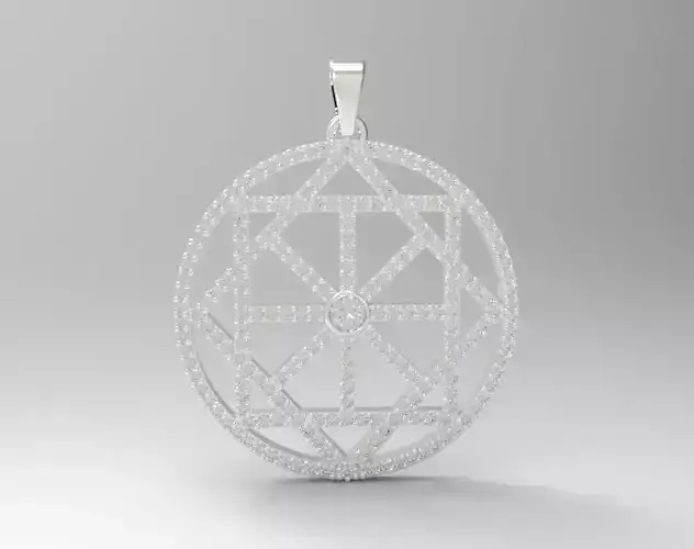 Sterling Silver Designer Pattern Pendant Jewelry Digital File  3D print model