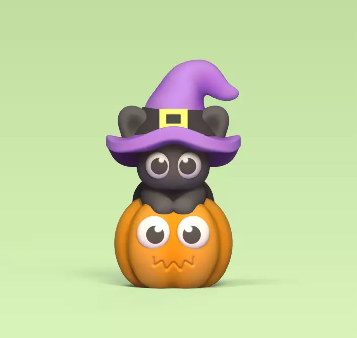 Cat Pumpkin 3D print model_0