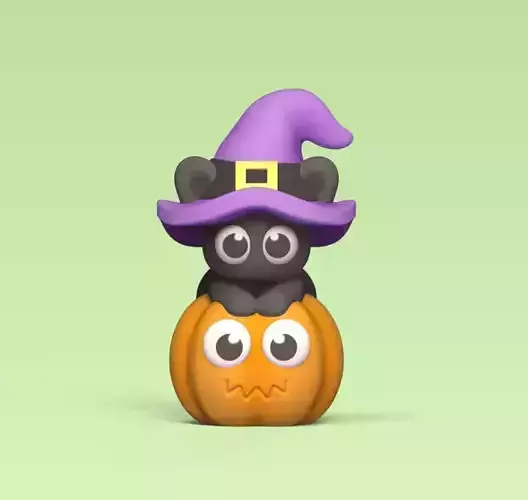 Cat Pumpkin 3D print model