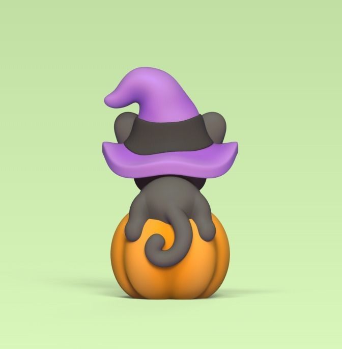 Cat Pumpkin 3D print model_2