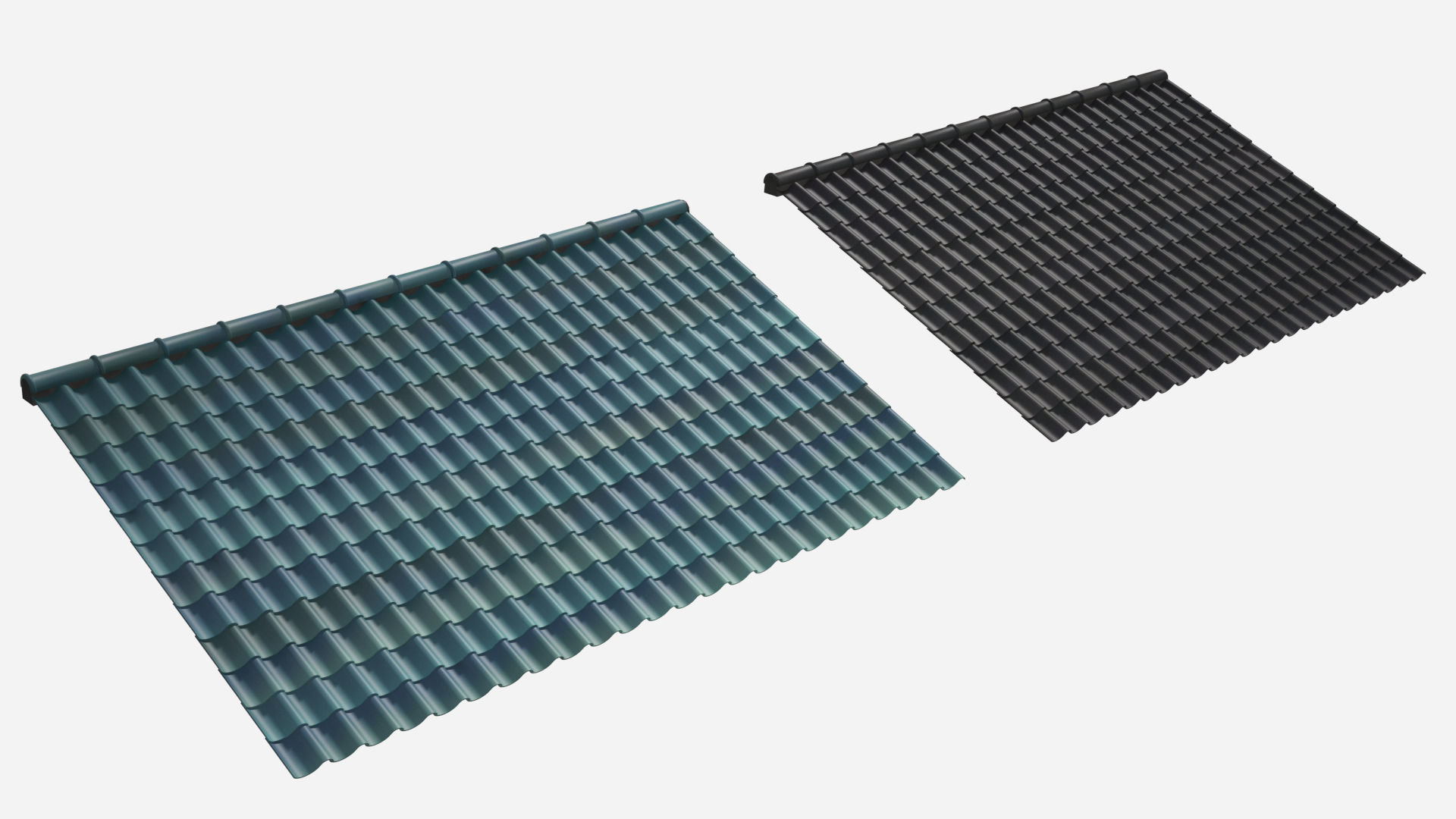 Roof Shingles pack 6 different types around the wolrd Low-poly 3D model_8