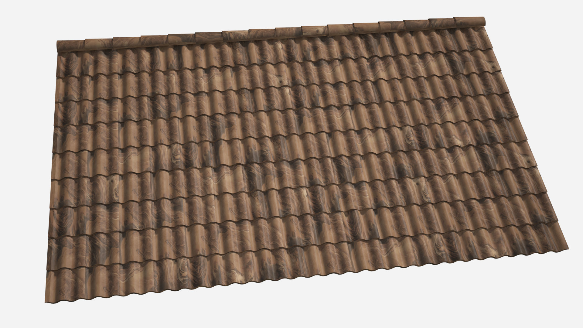 Roof Shingles pack 6 different types around the wolrd Low-poly 3D model_11