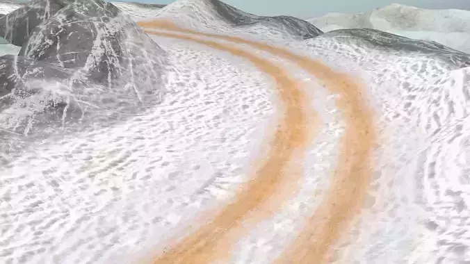 3 Awesome Off road Racing tracks  Low-poly 3D model