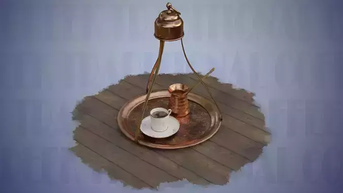 Traditional Greek - Turkish Coffee Low-Poly
