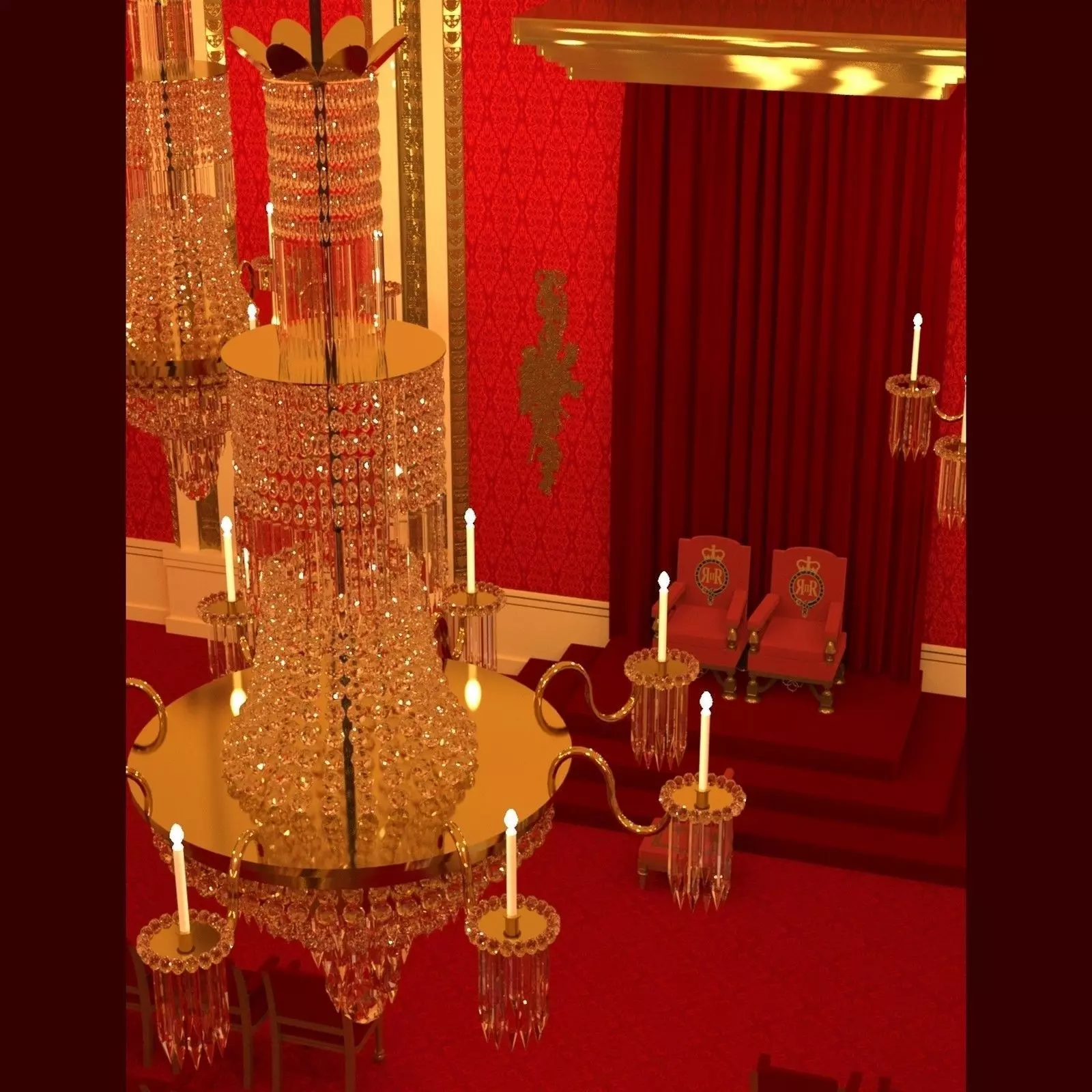 The Palace Throne Room for DAZ Studio 3D model