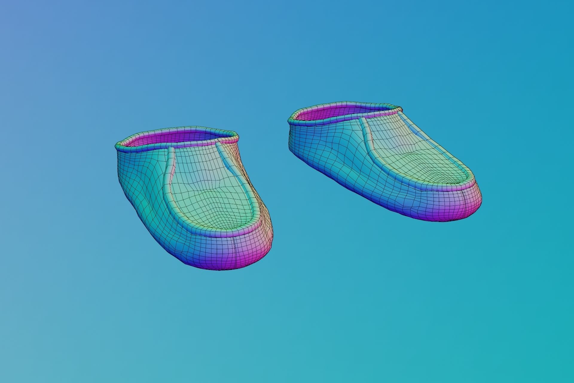 Bedroom slippers 3D model_8