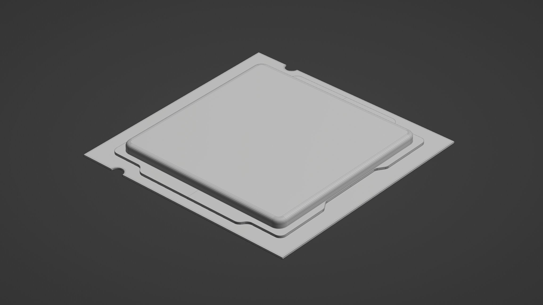 Cpu chip HQ  Low-poly 3D model_3