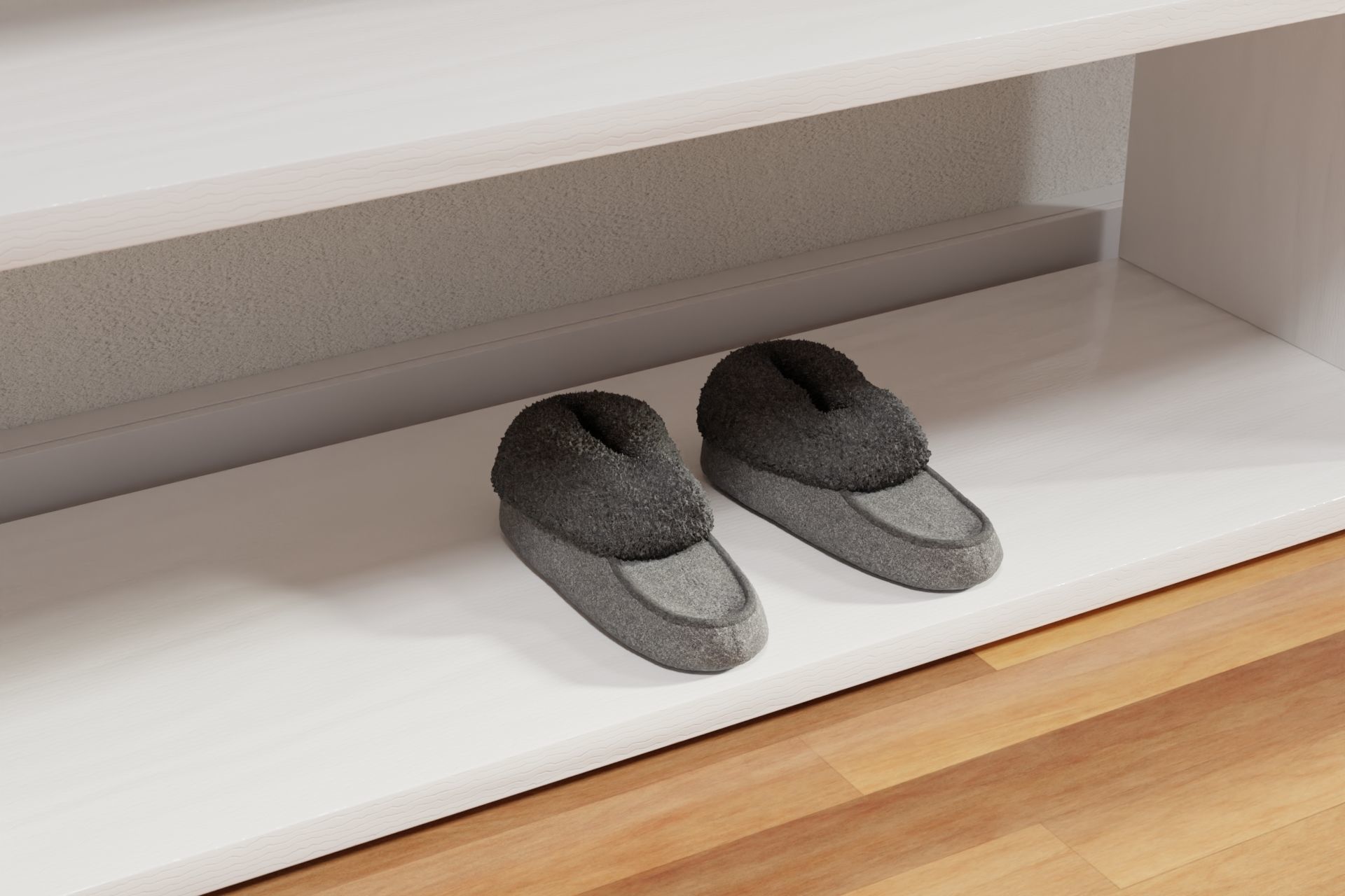Bedroom slippers cozy 3D model_6