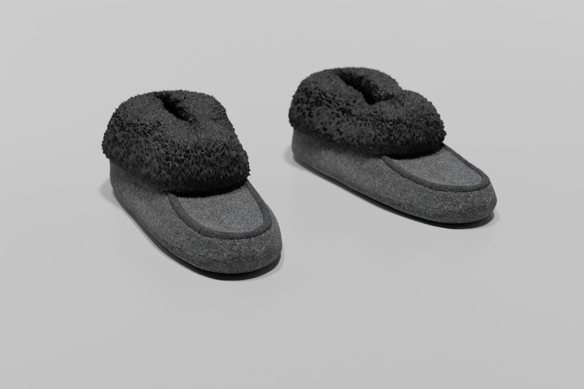 Bedroom slippers cozy 3D model_3