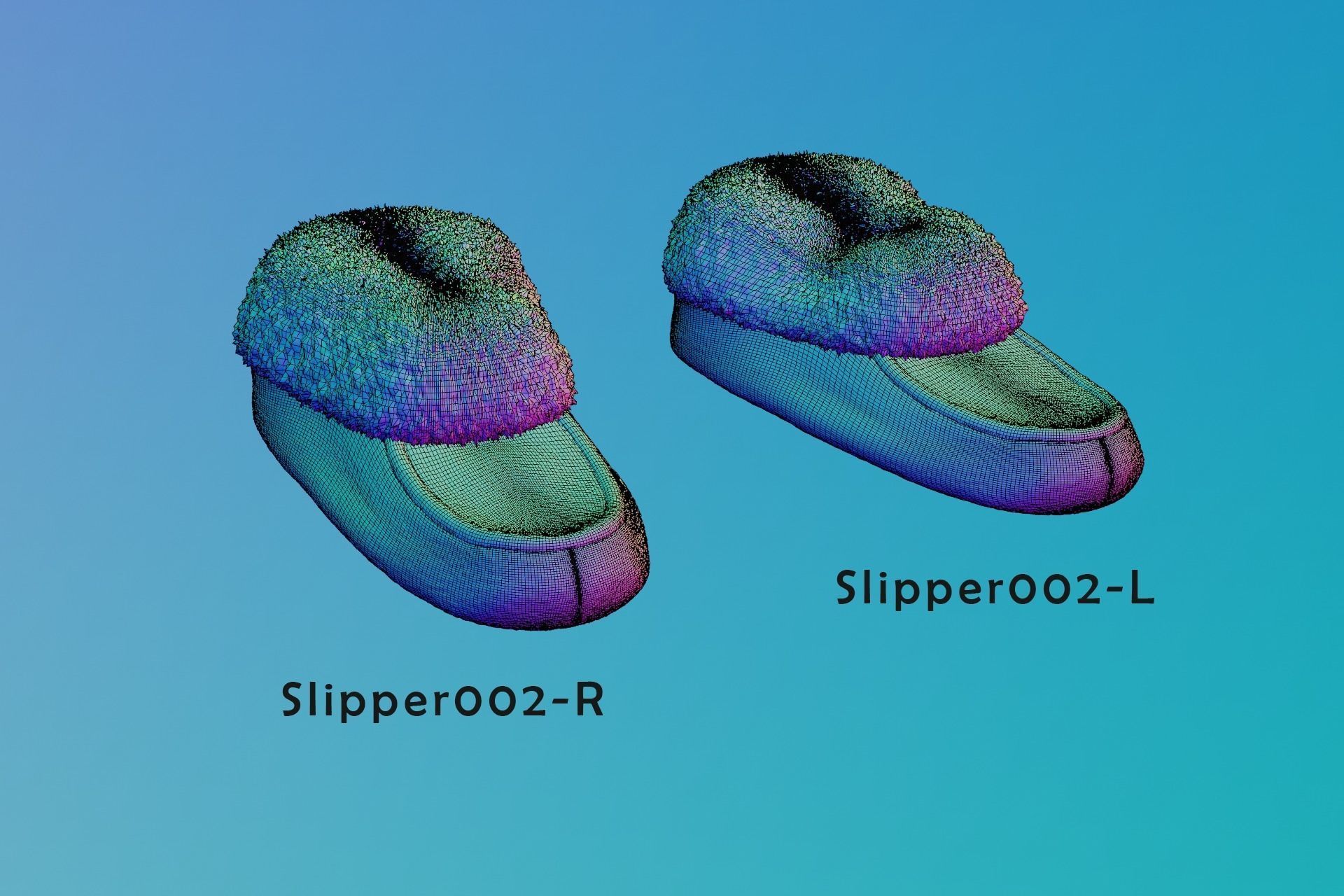 Bedroom slippers cozy 3D model_9